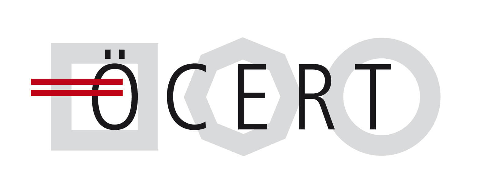 Ö-Cert-Logo mit schwarzem Schriftzug