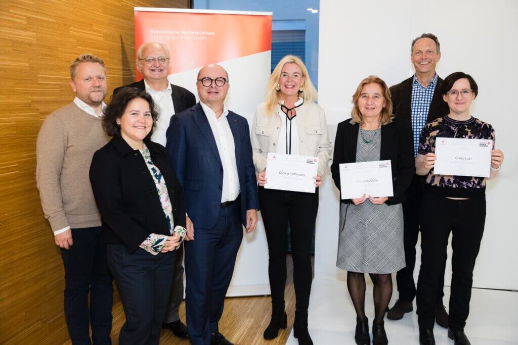 Preisträgerinnen und Jury des Journalismuspreis des Österreichischen Apothekerverbands